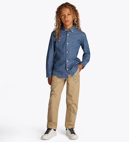 Tommy Hilfiger Skyrta - Gallaefni Chambray - Gallaefni Medium+ Þ