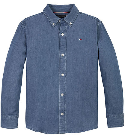 Tommy Hilfiger Skyrta - Gallaefni Chambray - Gallaefni Medium+ Þ