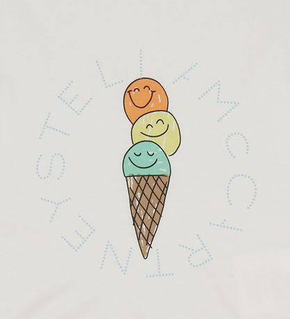 Stella McCartney Kids Stuttermabolur - Ivory M. Brauðform