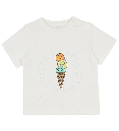 Stella McCartney Kids Stuttermabolur - Ivory M. Brauðform