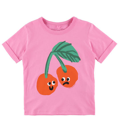 Stella McCartney Kids Stuttermabolur - Bleikt M. Kirsuber