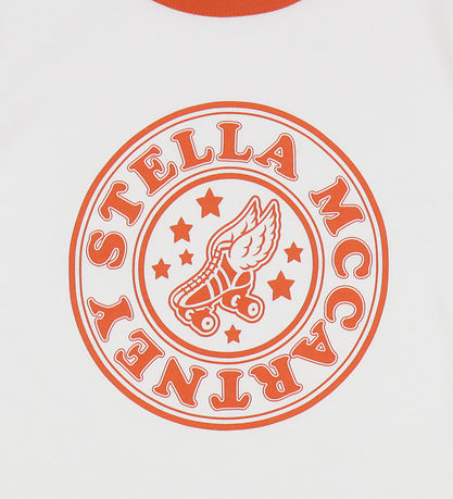 Stella McCartney Kids Stuttermabolur - Hvítt/Rautt