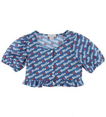 Stella McCartney Kids Topp - Blå m. Logotrykk