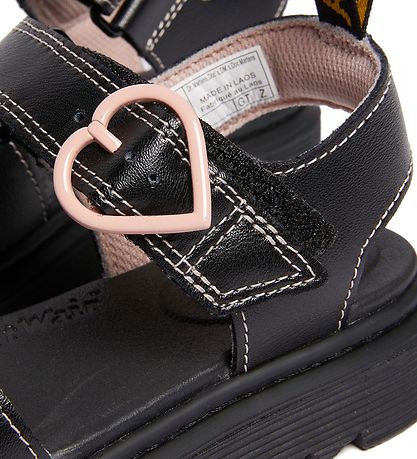 Dr. Martens Sandaalit - Marlowe Hearts J - Black/Powder Vaaleanp