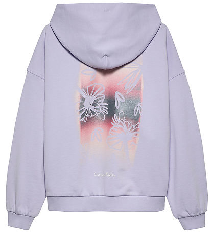 Calvin Klein Kapuzenpullover - Flower Zurück - Purple Heather