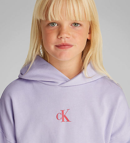 Calvin Klein Kapuzenpullover - Flower Zurück - Purple Heather
