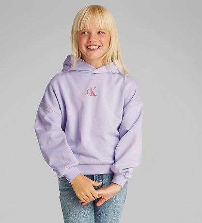 Calvin Klein Kapuzenpullover - Flower Zurück - Purple Heather