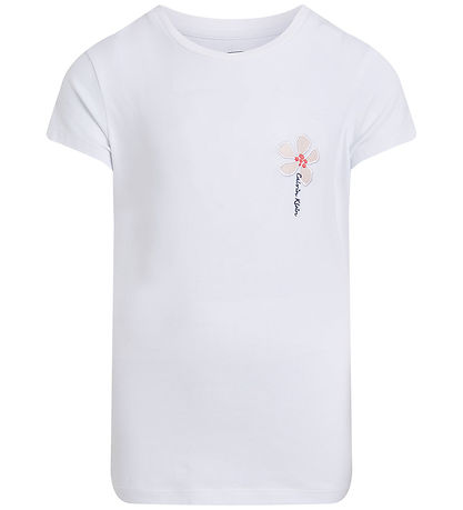 Calvin Klein Stuttermabolur - Small Flower - Bright White