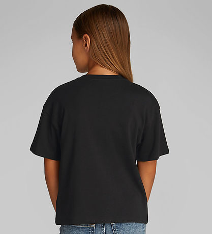 Calvin Klein Stuttermabolur - Script Lógó - Ck Black