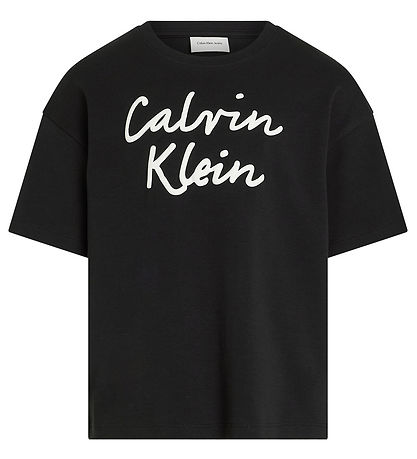 Calvin Klein Stuttermabolur - Script Lógó - Ck Black