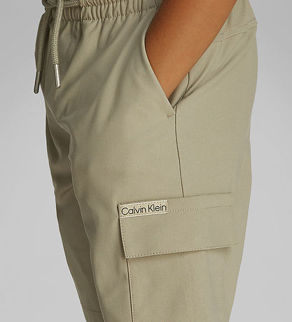 Calvin Klein Stuttbuxur - Fallhlíf Dry - Laurel Oak Grey