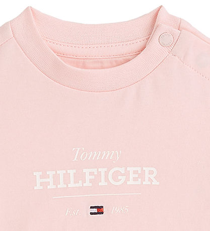 Tommy Hilfiger Stuttermabolur - Eingerð 1985 Lógó - Precious Ble