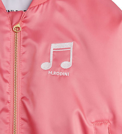 Mini Rodini Jakki - Athugið Chenille Satin Hafnabolti - Bleikt