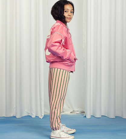 Mini Rodini Jakki - Athugið Chenille Satin Hafnabolti - Bleikt