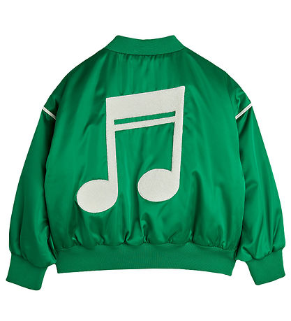 Mini Rodini Jas - Opmerking Chenille Satin Honkbal - Groen