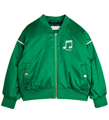 Mini Rodini Jas - Opmerking Chenille Satin Honkbal - Groen