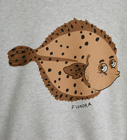 Mini Rodini Sweatshirt - Flounder - Grey Melange