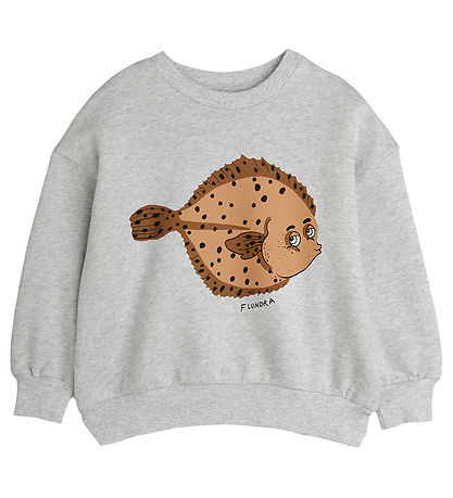 Mini Rodini Sweatshirt - Flounder - Grey Melange