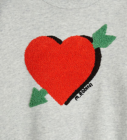 Mini Rodini Sweatshirt - Met pijlen Heart - Grijs Gevlekt