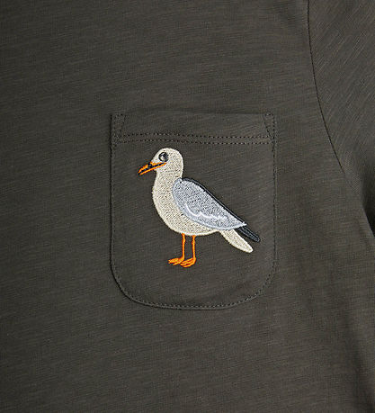 Mini Rodini T-shirt - Seagull - Dark Green