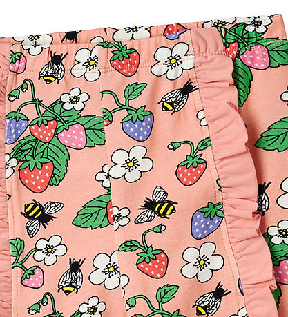 Småfolk Leggings - Blossom m. Jordgubbar
