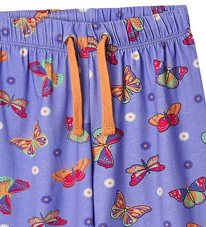 Småfolk Trousers - Purple Delight w. Butterflies