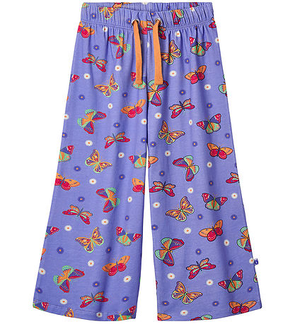 Småfolk Trousers - Purple Delight w. Butterflies