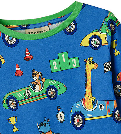 Småfolk Pyjama Set - Tropic Sea w. Racing cars