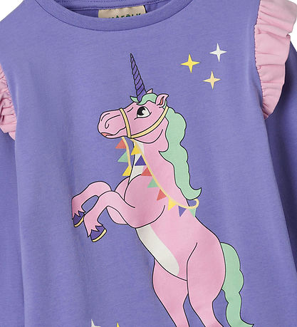 Småfolk Blouse - Purple Delight w. Unicorn