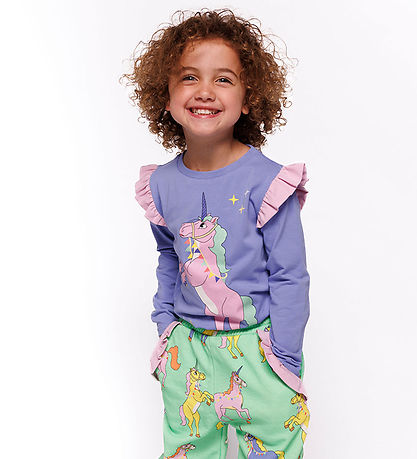 Småfolk Blouse - Purple Delight w. Unicorn