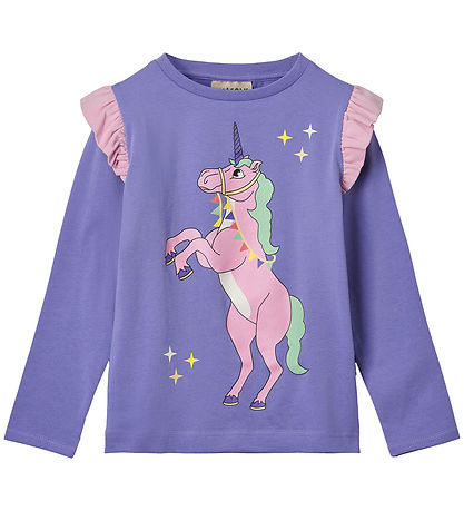 Småfolk Blouse - Purple Delight w. Unicorn
