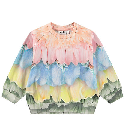 Molo Collegegenser - Disk - Petal Rainbow m. Blomstertrykk