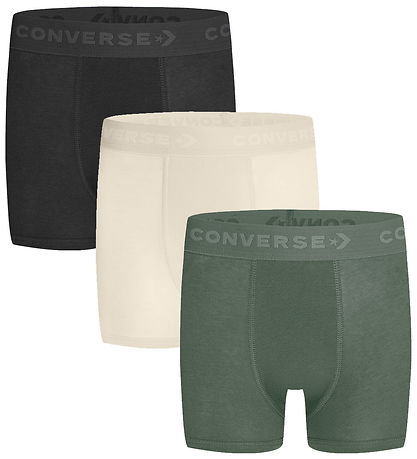 Converse Boxershorts - 3er-Pack - Schwarz/Weiß/Armygrün