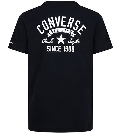 Converse Stuttermabolur - Svart M. Hvítur