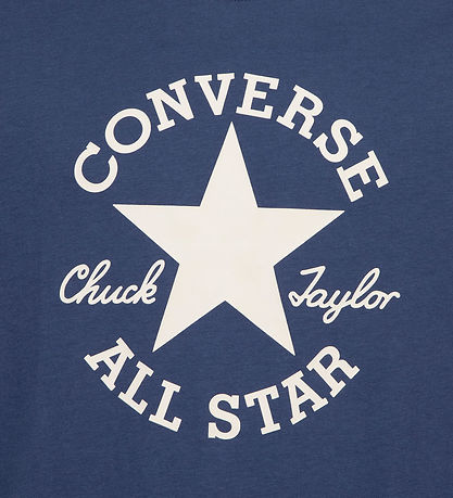 Converse Stuttermabolur - Converse Dökkblátt M. Lógó