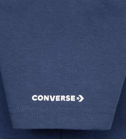 Converse Stuttermabolur - Converse Dökkblátt M. Lógó