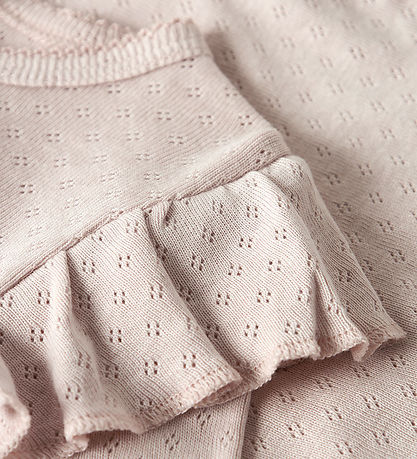 Lil' Atelier Blússa - NmfRachel - Peach Písk M. Mynsturprjón