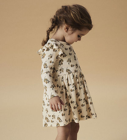 Lil' Atelier Dress - Rib - NmfGavo - Turtledove/Lemon