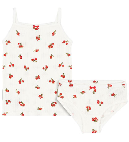 Konges Sløjd Underwear Set - Rib - Minnie - Rose Red w. Pointell