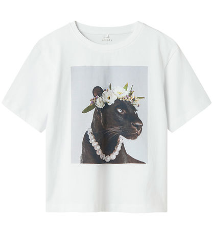 Name It Stuttermabolur - NkfVotea - Bright White/Panther