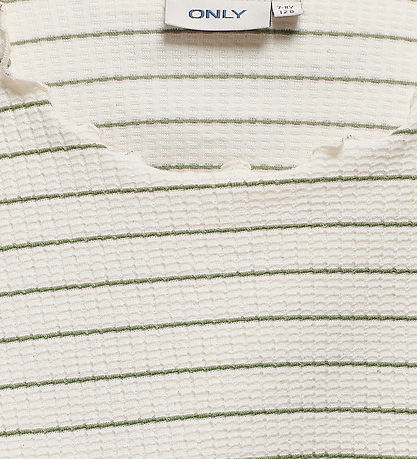Kids Only T-shirt - Cropped - KogAnits - Antique White/Hedge Gre