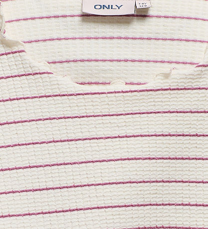 Kids Only T-shirt - Cropped - Antique White/Heather Rose