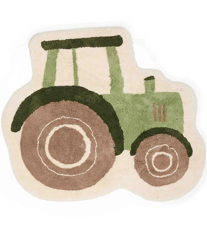 Little Dutch Rug - 100x110 cm - Olive w. Tractor