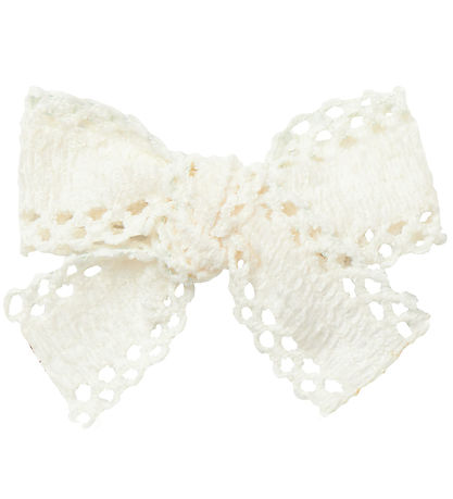 Lil' Atelier Bow Hair Clip - NkfAcc-Rola - Turtledove w. Lace
