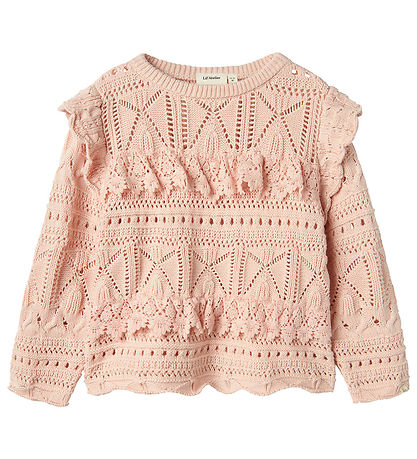 Lil' Atelier Blússa - NmfDamia - Prjónað - Peach Písk M. Mynstur