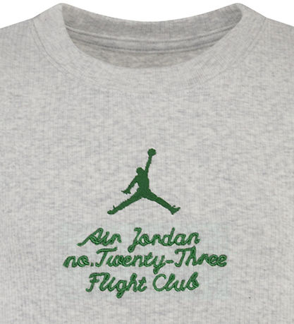 Jordan Stuttermabolur - Rib - Light Grár Heather