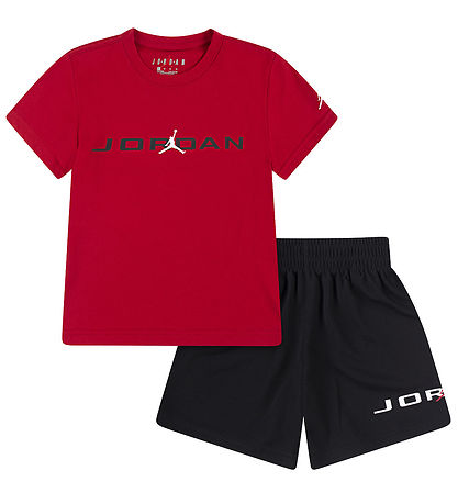Jordan Shortsit - Shortsit/T-paita - Musta/Punainen