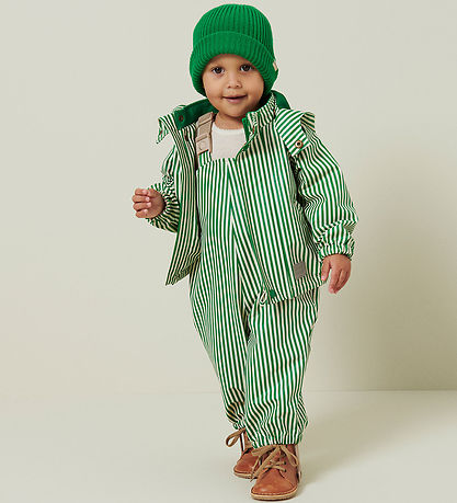MarMar Regnföt M. axlaböndum - PU - Oddy - Green Rönd