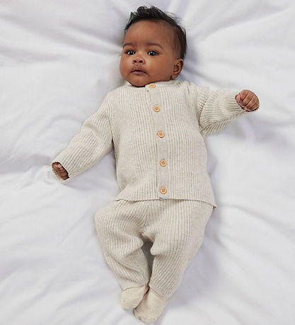 Name It Cardigan - Knitted - Rib - NbnObi - Peyote Melange