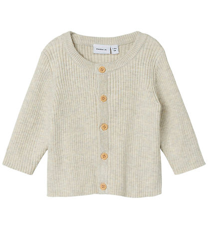 Name It Cardigan - Knitted - Rib - NbnObi - Peyote Melange